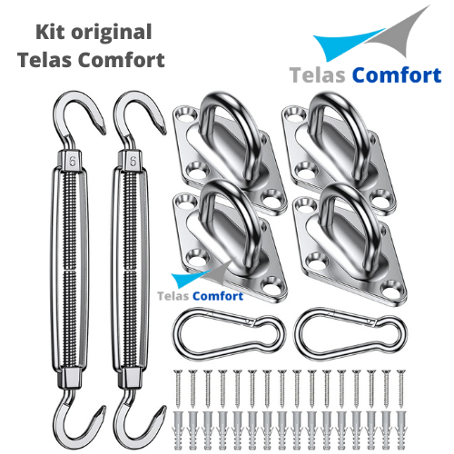 Retangular Preta com Kit instalação - Telas Comfort